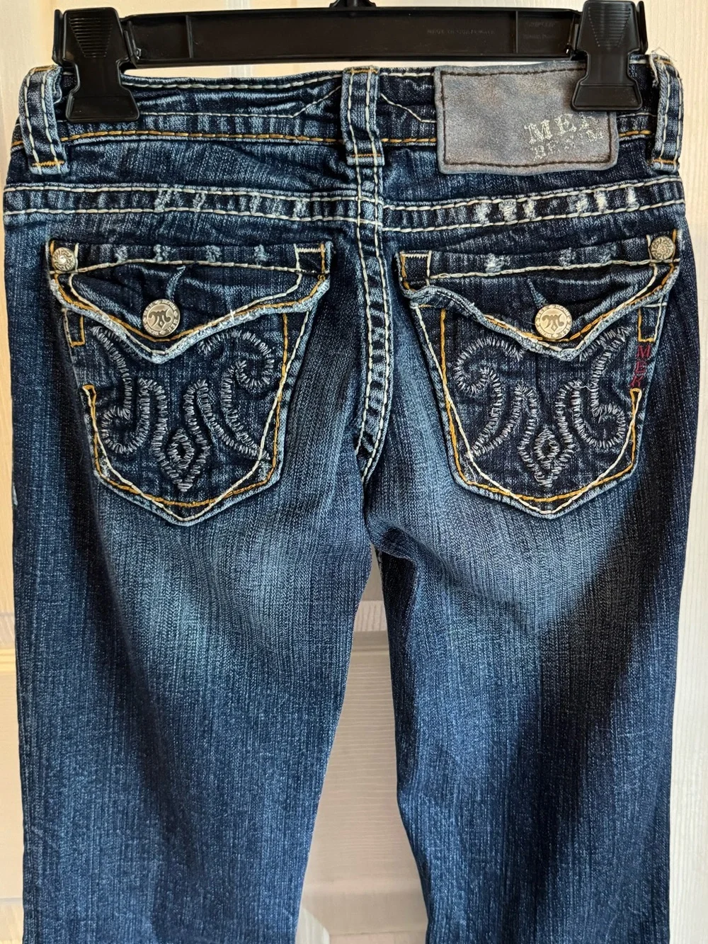MEK Denim Low-Rise Bootcut Jeans